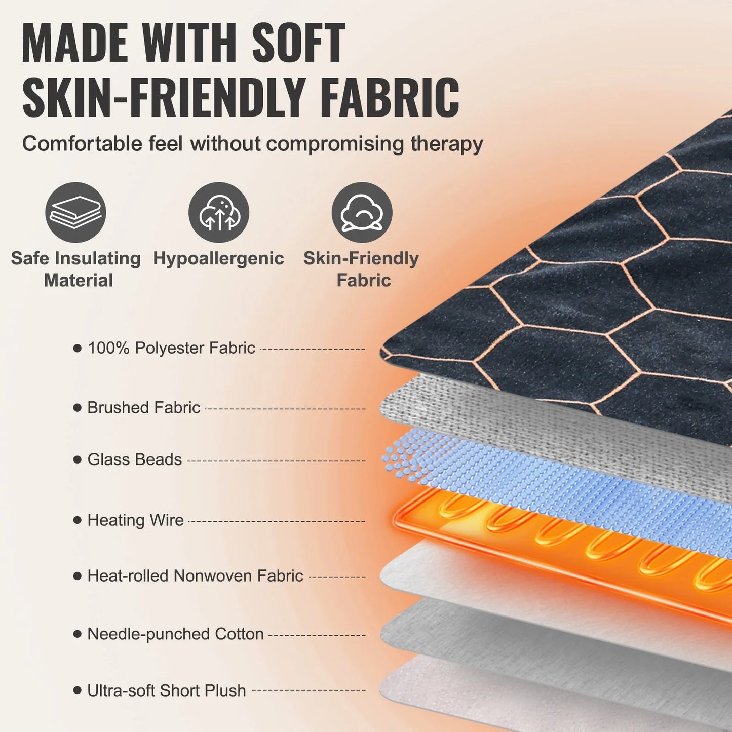 Weighted Heating Pad with Far Infrared Therapy 12 X 24 in for Pain Relief