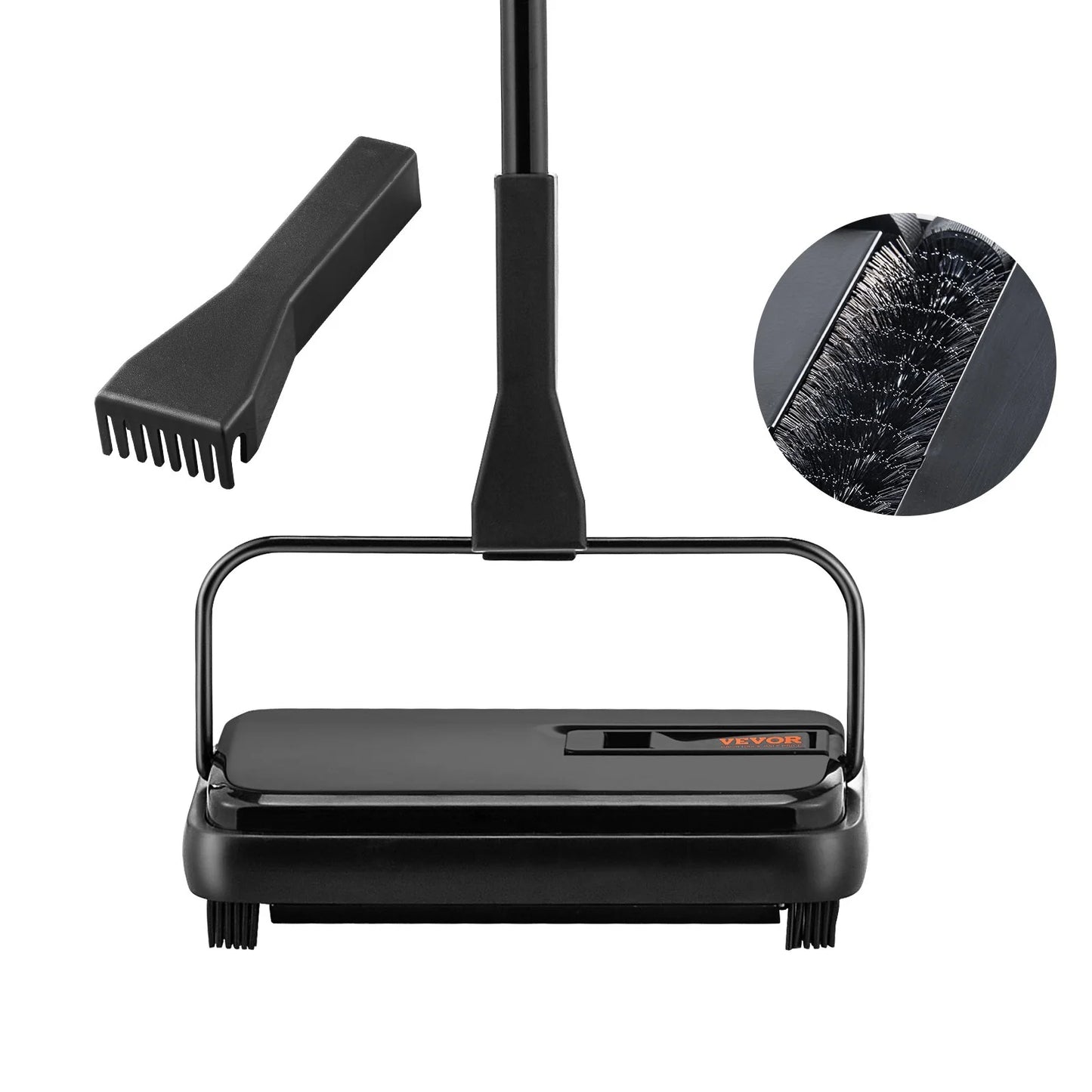 Carpet Sweeper for Home Office Rugs Hardwood Surfaces Wood Floors Laminate, Cleans Dust Pet Hair