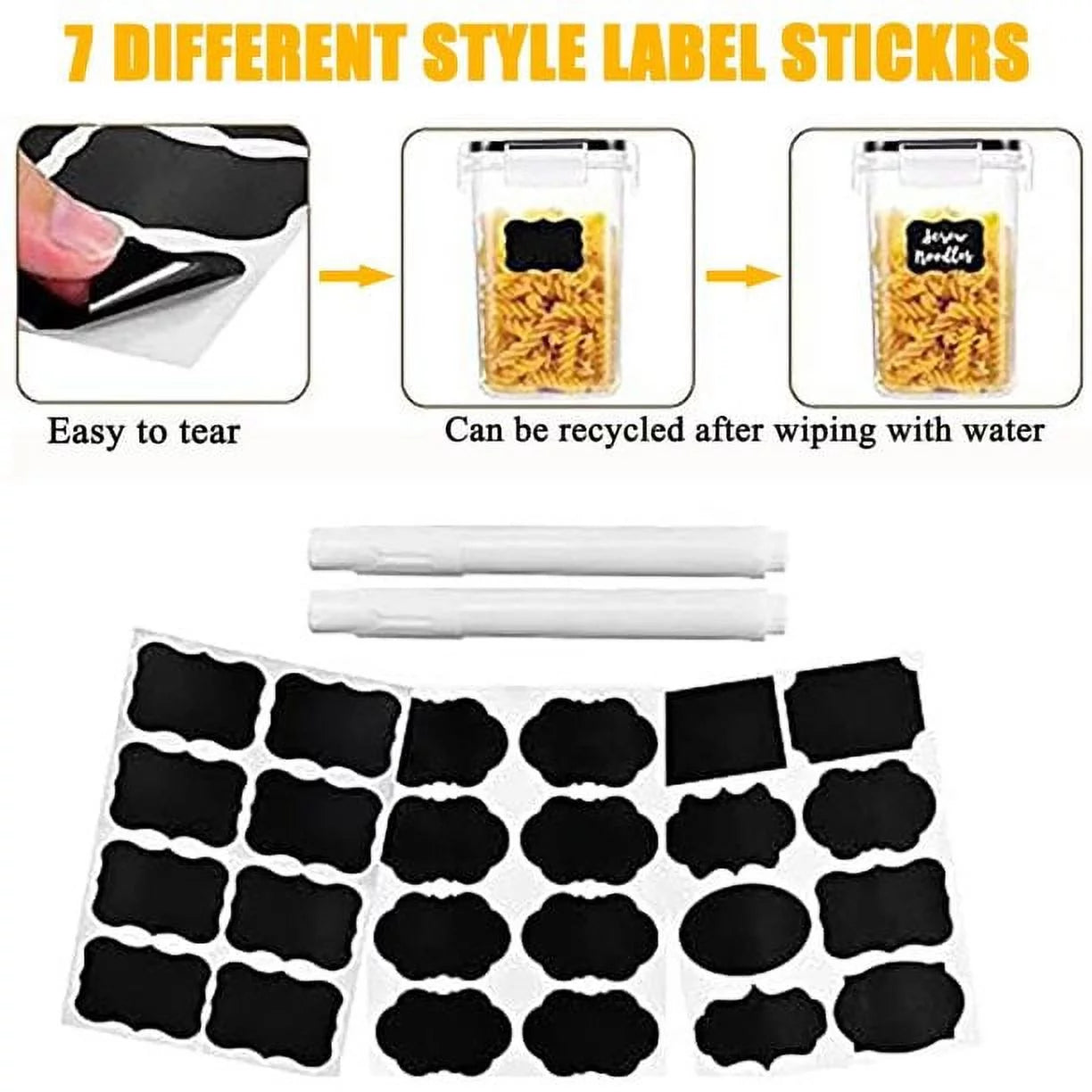 14 PCS Kitchen Storage Containers with Lids for Flour, Cereal Kitchen Containers ,Transparent Food Storage Containers