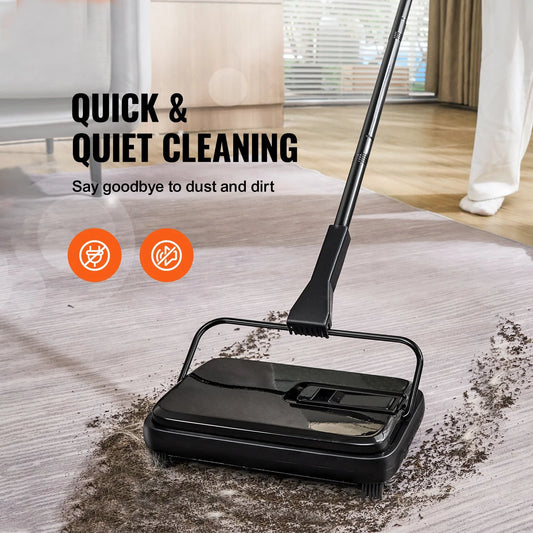 Carpet Sweeper for Home Office Rugs Hardwood Surfaces Wood Floors Laminate, Cleans Dust Pet Hair